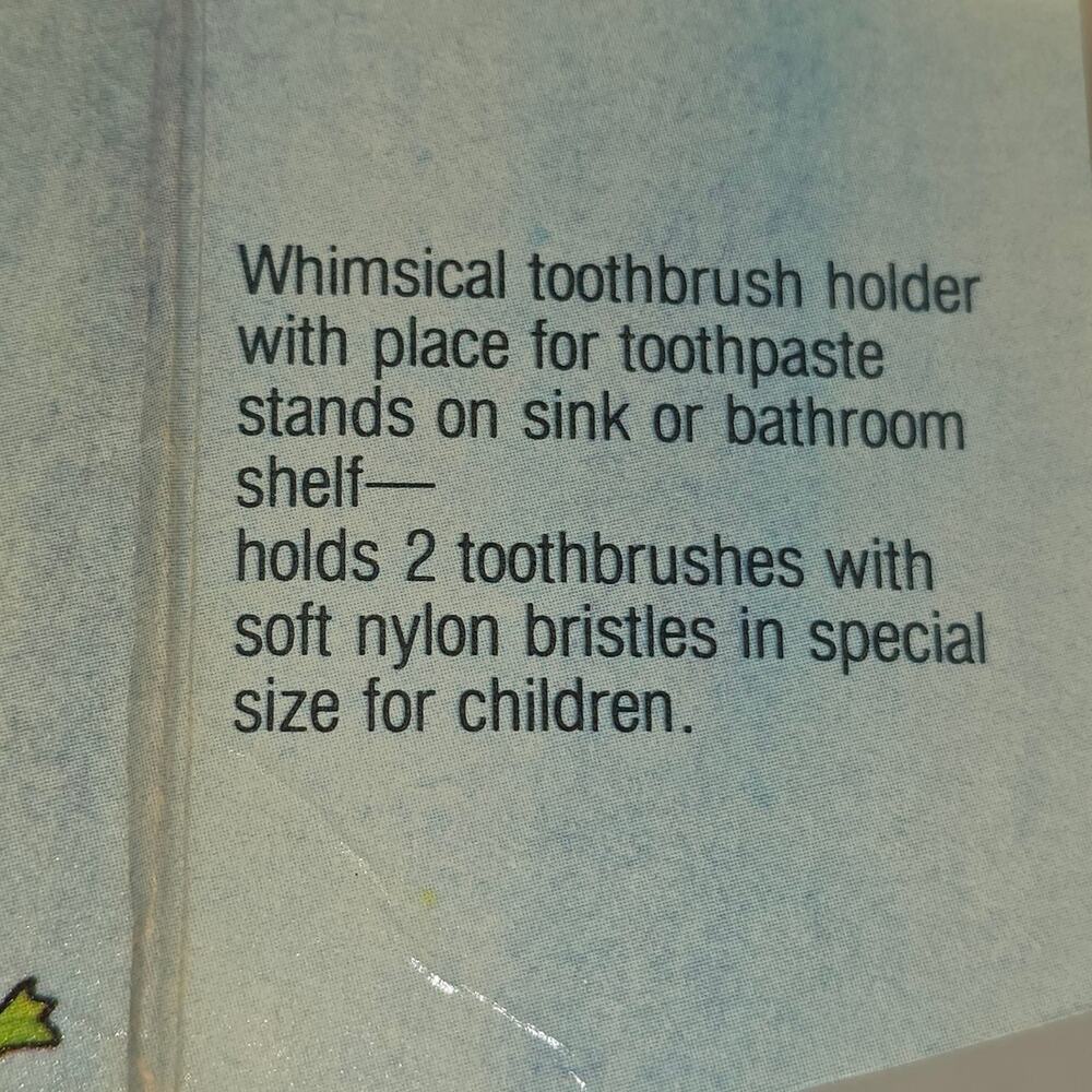 AVON VINTAGE 1970s SMILE‑N‑SNAIL TOOTHBRUSH HOLDER + 2 TOOTHBRUSH – NIB / NOS - Picture 7 of 9